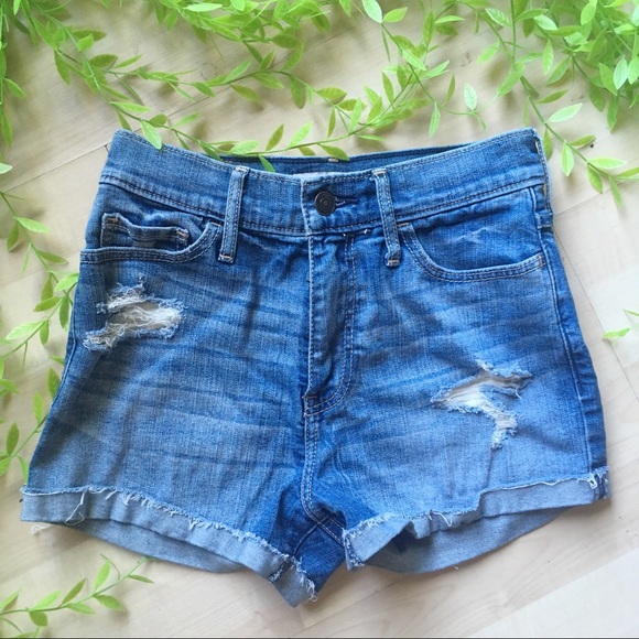 high waisted cut off jean shorts